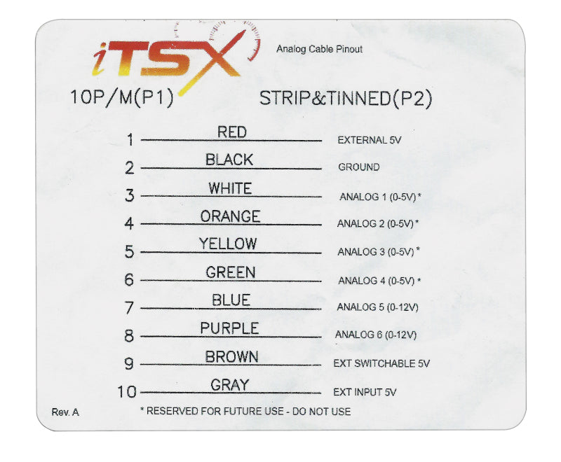 SCT Performance ITSX Analog Cable (for Ford Vehicles)