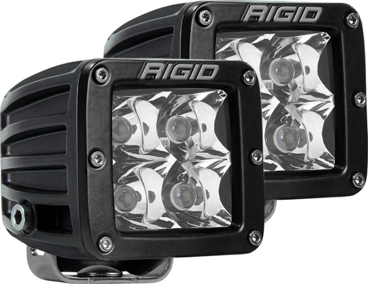 Spot Surface Mount Black Pair D-Series Pro RIGID Industries - Auxiliary Light - Rigid Industries - Texas Complete Truck Center