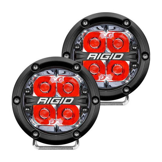 360-Series 4 Inch Led Off-Road Spot Beam Red Backlight Pair RIGID Industries - LED Light Pods - Rigid Industries - Texas Complete Truck Center