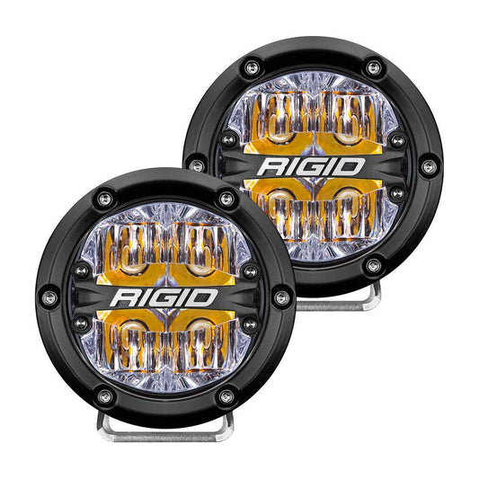 360-Series 4 Inch Led Off-Road Drive Beam Amber Backlight Pair RIGID Industries - LED Light Pods - Rigid Industries - Texas Complete Truck Center