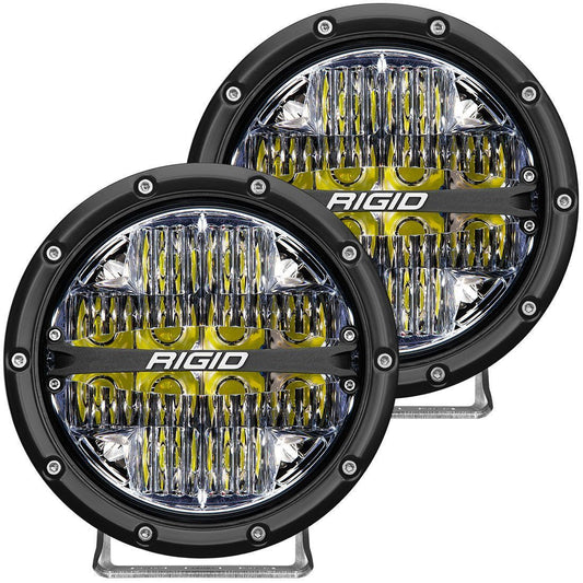 360-Series 6 Inch Led Off-Road Drive Beam White Backlight Pair RIGID Industries - LED Light Pods - Rigid Industries - Texas Complete Truck Center
