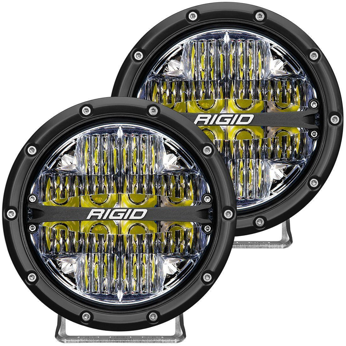 360-Series 6 Inch Led Off-Road Drive Beam White Backlight Pair RIGID Industries - LED Light Pods - Rigid Industries - Texas Complete Truck Center