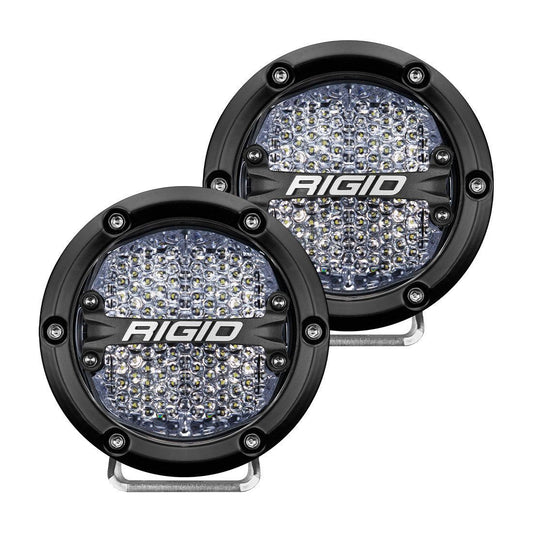 360-Series 4 Inch Led Off-Road Diffused White Backlight Pair RIGID Industries - LED Light Pods - Rigid Industries - Texas Complete Truck Center