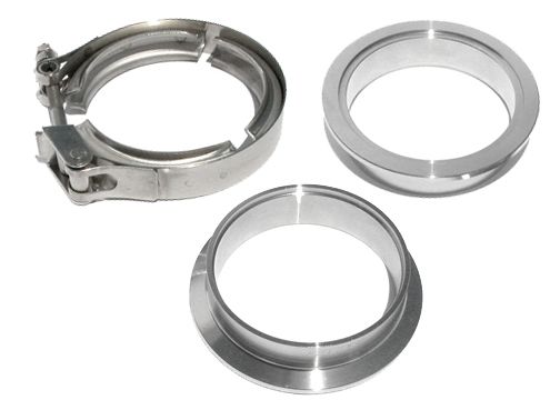 2.25 Inch QR Aluminum V-Band 3 Pc Set 1C 1M 1F PPE Diesel