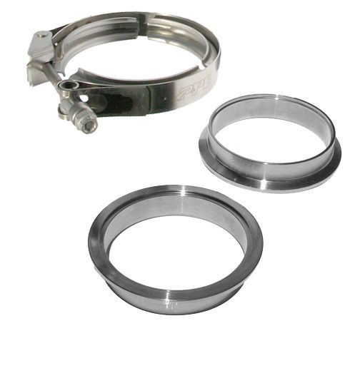 3.5 Inch QR Aluminum V-Band 3 Pc Set 1C 1M 1F PPE Diesel