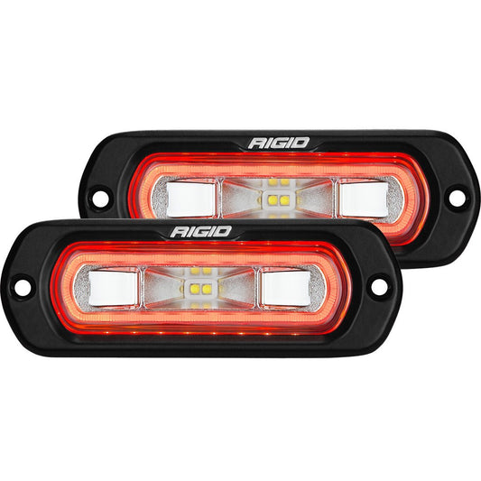 SR-L Series Off-Road Spreader Pod 3 Wire Flush Mount With Amber Halo Pair RIGID Industries - LED Light Pods - Rigid Industries - Texas Complete Truck Center