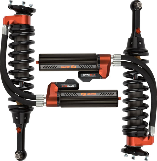 FACTORY RACE SERIES 3.0 LIVE VALVE INTERNAL BYPASS COIL-OVER (PAIR) - ADJUSTABLE Lift: 0-2; Reservoir Mounting Hardware Included 2019-2020 Ford F-150 FOX-883-06-153 - 3.0 SHOCKS - FOX Offroad Shocks - Texas Complete Truck Center