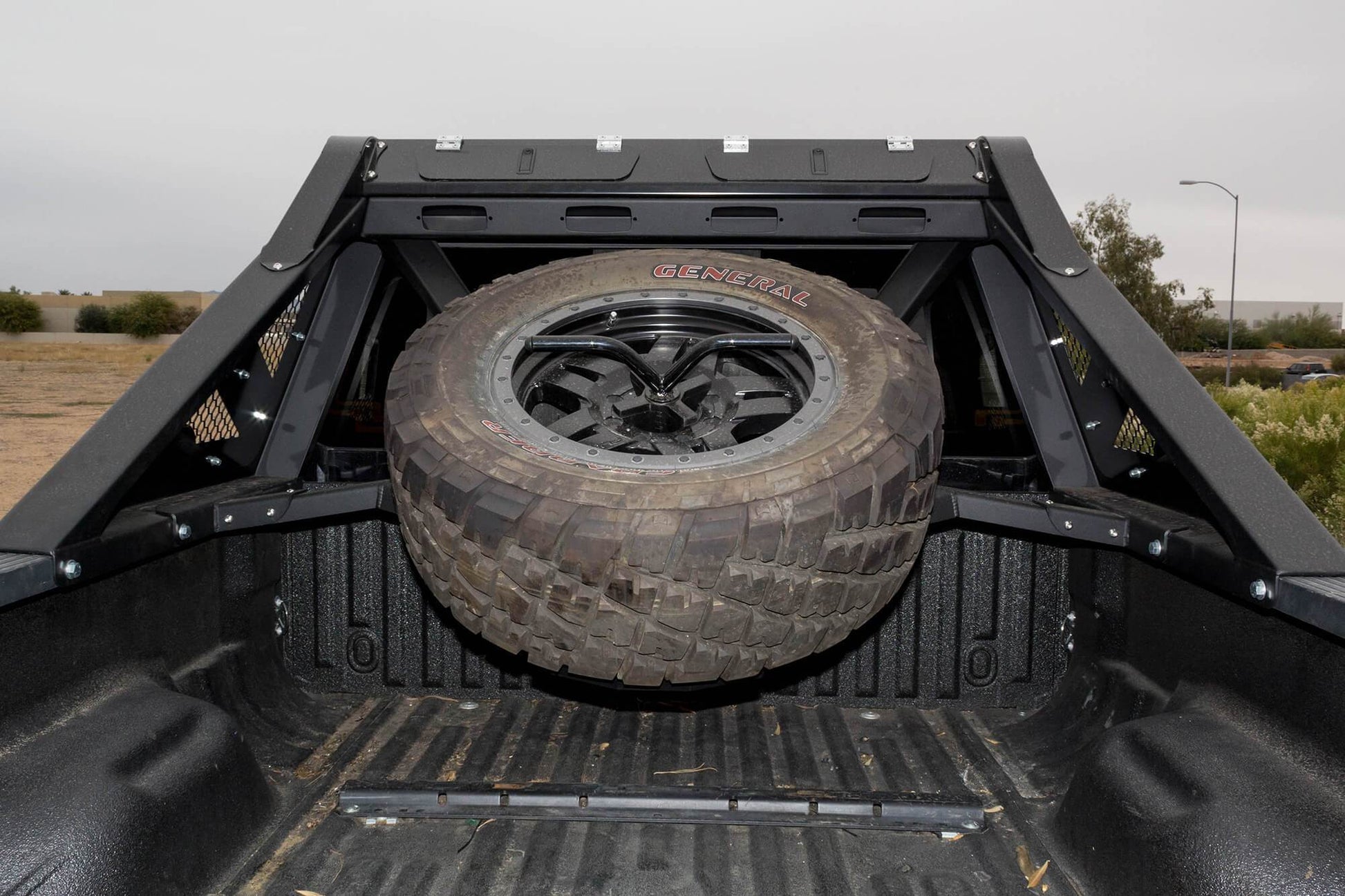 HoneyBadger Chase Rack Tire Carrier Addictive Desert DesignsC09552NA01NA - Chase Rack - Addictive Desert Designs - Texas Complete Truck Center