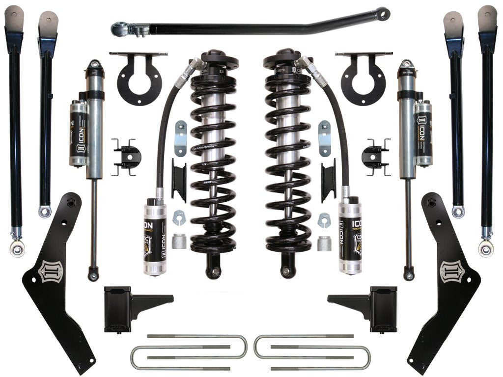 11-16 FORD F-250/F-350 4-5.5" STAGE 4 COILOVER CONVERSION SYSTEM - 11-16 FORD F250/F350 4-5.5" STAGE 4 COILOVER CONVERSION SYSTEM - ICON Vehicle Dynamics - Texas Complete Truck Center