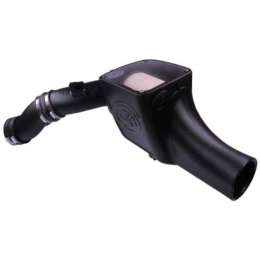 Cold Air Intake For 03-07 Ford F250 F350 F450 F550 V8-6.0L Powerstroke Dry Extendable White S&B - Cold Air Intake For 03-07 Ford F250 F350 F450 F550 V8-6.0L Powerstroke S&B - S&B - Texas Complete Truck Center