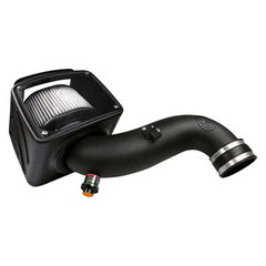 Cold Air Intake For 07-10 Chevrolet Silverado GMC Sierra V8-6.6L LMM Duramax Dry Extendable White S&B - Cold Air Intake For 07-10 Chevrolet Silverado GMC Sierra V8-6.6L LMM Duramax S&B - S&B - Texas Complete Truck Center