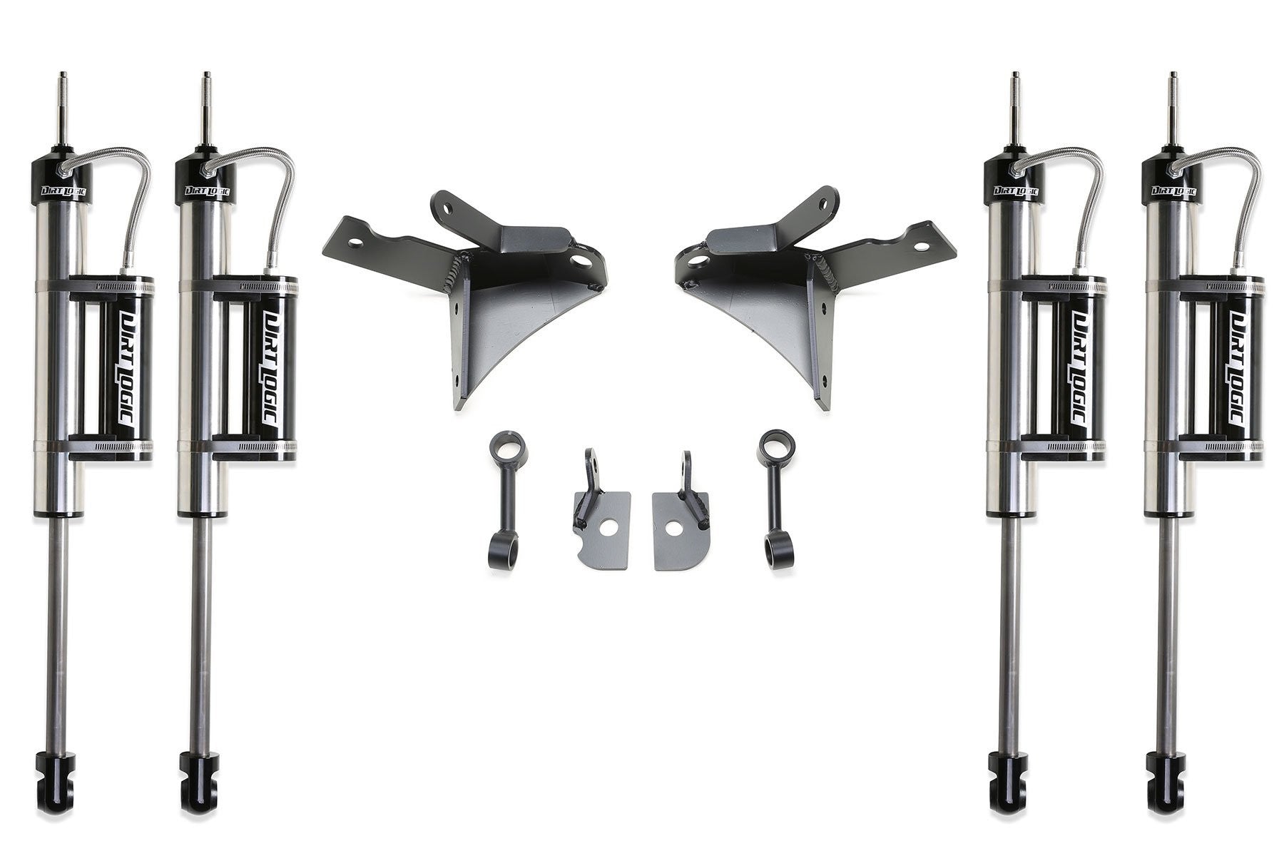 7" DUAL SHK KIT W/4 DLSS RESI - 7" DUAL SHK KIT W/4 - Fabtech - Texas Complete Truck Center