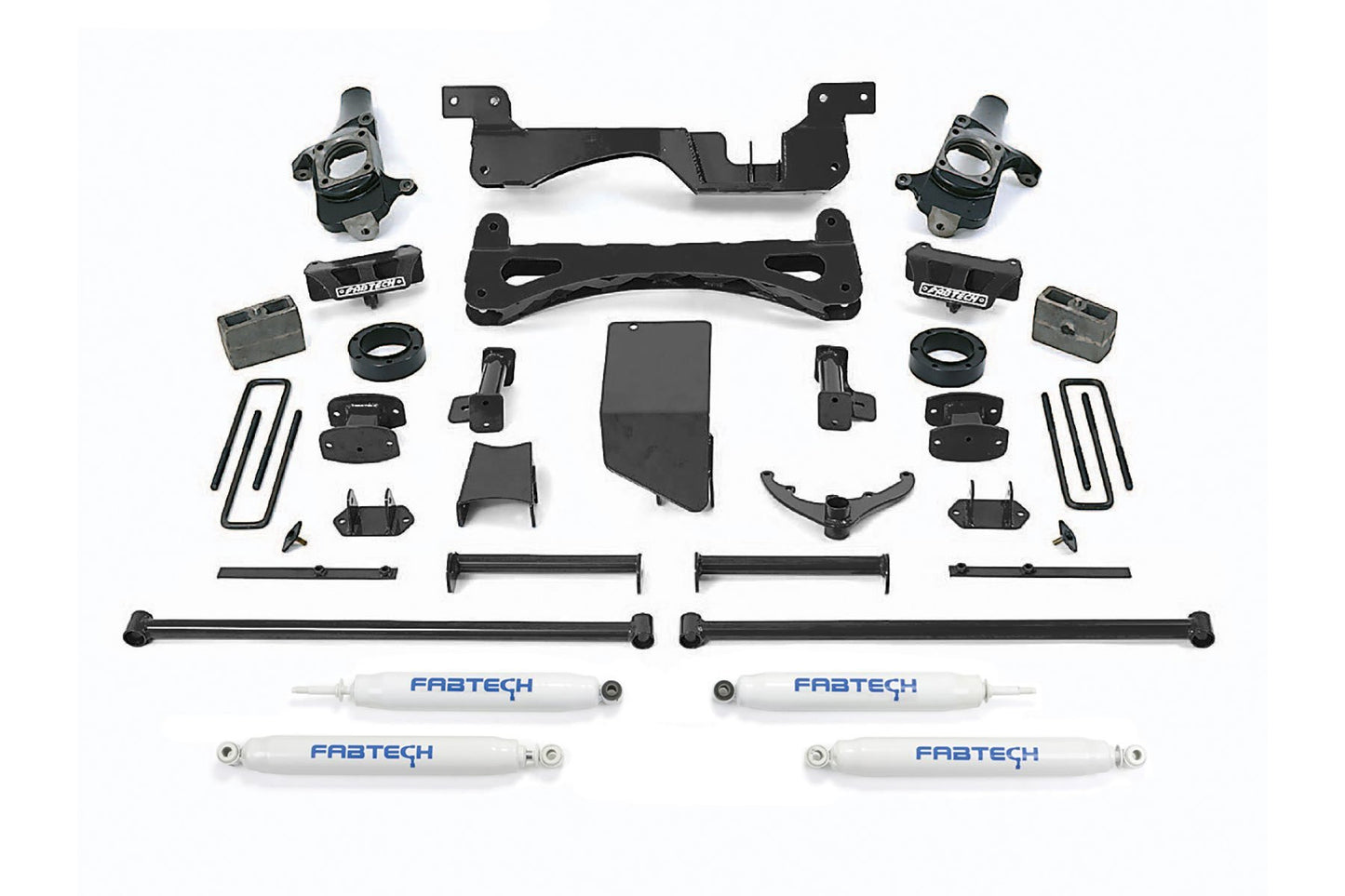 6" PERF SYS W/PERF SHKS 01-10 GM C/K2500HD, C/K3500 NON DUALLY - 6" PERF SYS W/PERF S - Fabtech - Texas Complete Truck Center