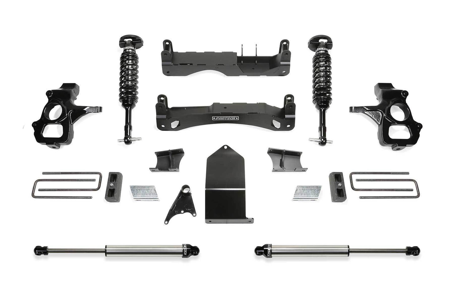 4" PERF SYS W/ DL 2.5 & 2.25 14-18 GM C/K1500 P/U W/ OE ALM OR STMP STL UCA - 4" PERF SYS W/ DL 2. - Fabtech - Texas Complete Truck Center