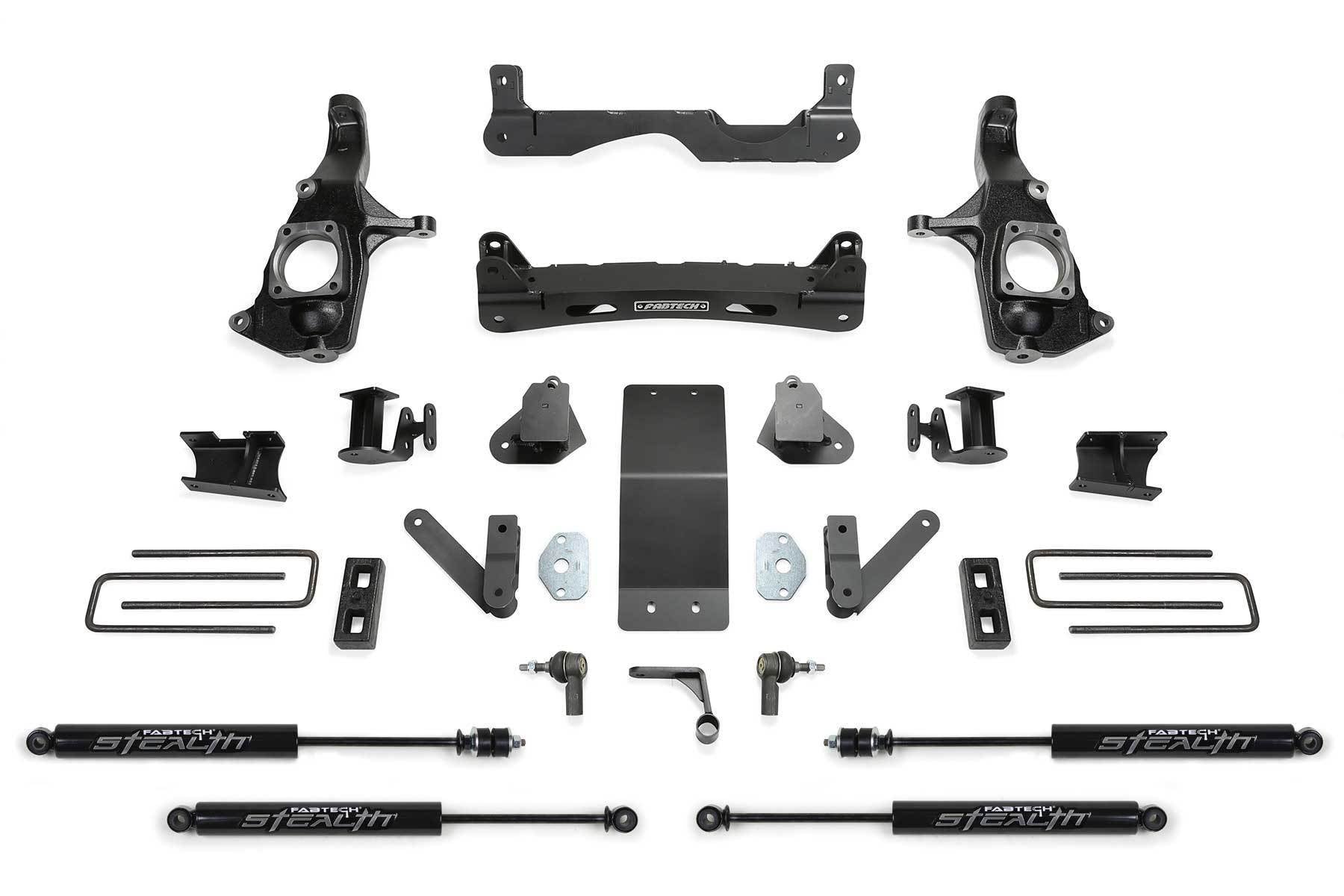 4" BASIC SYS W/STEALTH SHKS 2011-19 GM 3500HD 2WD/4WD - 4" BASIC SYS W/STEAL - Fabtech - Texas Complete Truck Center