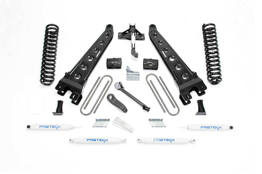 6" RAD ARM SYS W/COILS & PERF SHKS 2008-16 FORD F250 4WD - 6" RAD ARM SYS W/COI - Fabtech - Texas Complete Truck Center