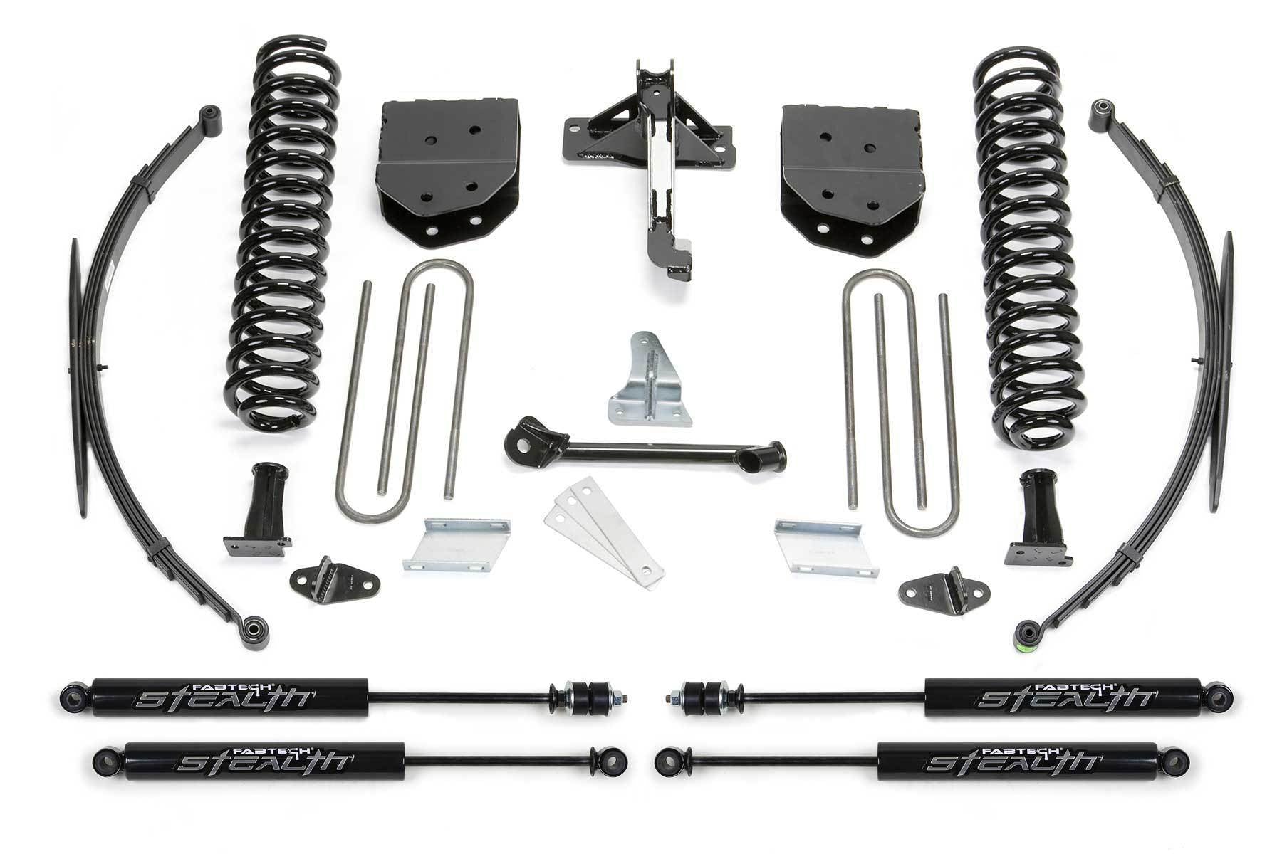 8" BASIC SYS W/STEALTH & RR LF SPRNGS 2008-16 FORD F250/350 4WD - 8" BASIC SYS W/STEAL - Fabtech - Texas Complete Truck Center