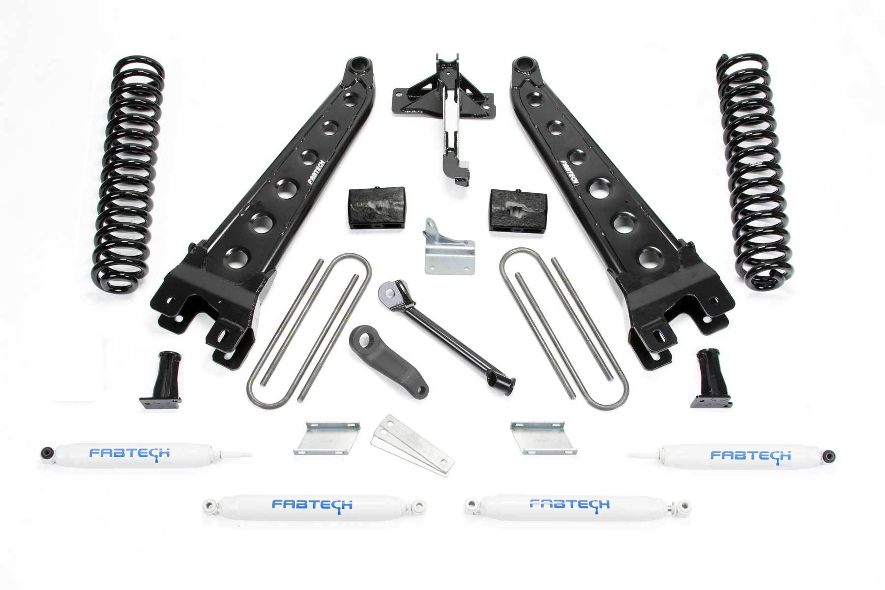 6" RAD ARM SYS W/COILS & PERF SHKS 2011-13 FORD F450/550 4WD 10 LUG - 6" RAD ARM SYS W/COI - Fabtech - Texas Complete Truck Center