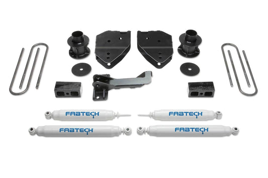 4" BUDGET SYS W/PERF SHKS 17-19 FORD F250/350 4WD - 4" BUDGET SYS W/PERF - Fabtech - Texas Complete Truck Center
