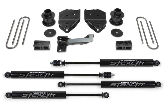 4" BUDGET SYS W/STEALTH 17-19 FORD F250/350 4WD - 4" BUDGET SYS W/STEA - Fabtech - Texas Complete Truck Center