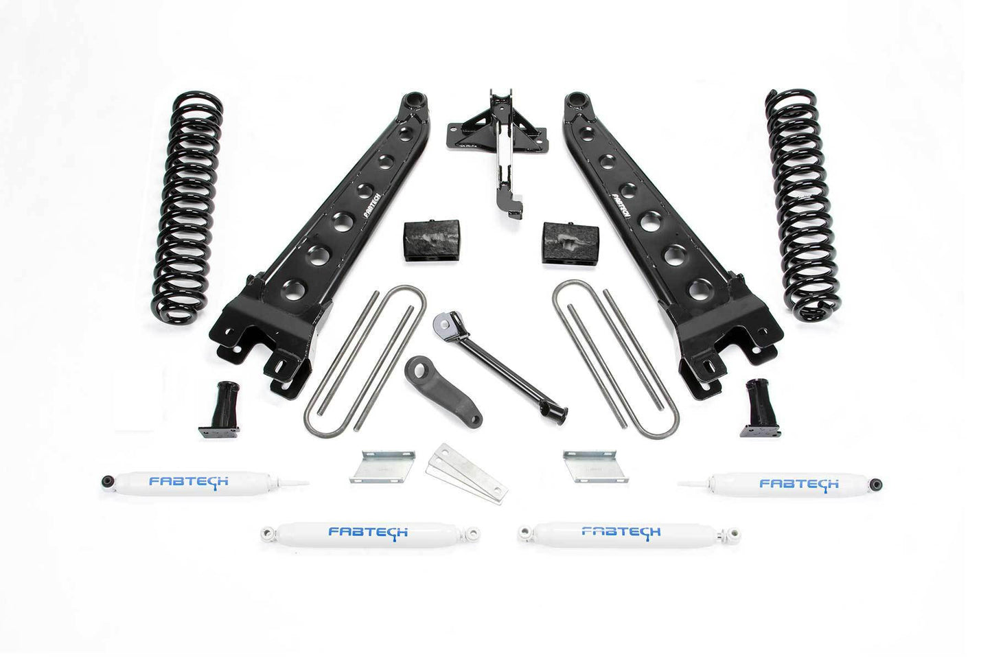 4" RAD ARM SYS W/COILS & PERF SHKS 17-19 FORD F250/F350 4WD DIESEL - 4" RAD ARM SYS W/COI - Fabtech - Texas Complete Truck Center