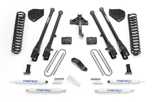 4" 4LINK SYS W/COILS & PERF SHKS 17-19 FORD F250/F350 4WD DIESEL - 4" 4LINK SYS W/COILS - Fabtech - Texas Complete Truck Center