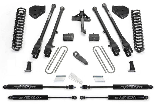 6" 4LINK SYS W/COILS & STEALTH 17-19 FORD F250/F350 4WD DIESEL - 6" 4LINK SYS W/COILS - Fabtech - Texas Complete Truck Center