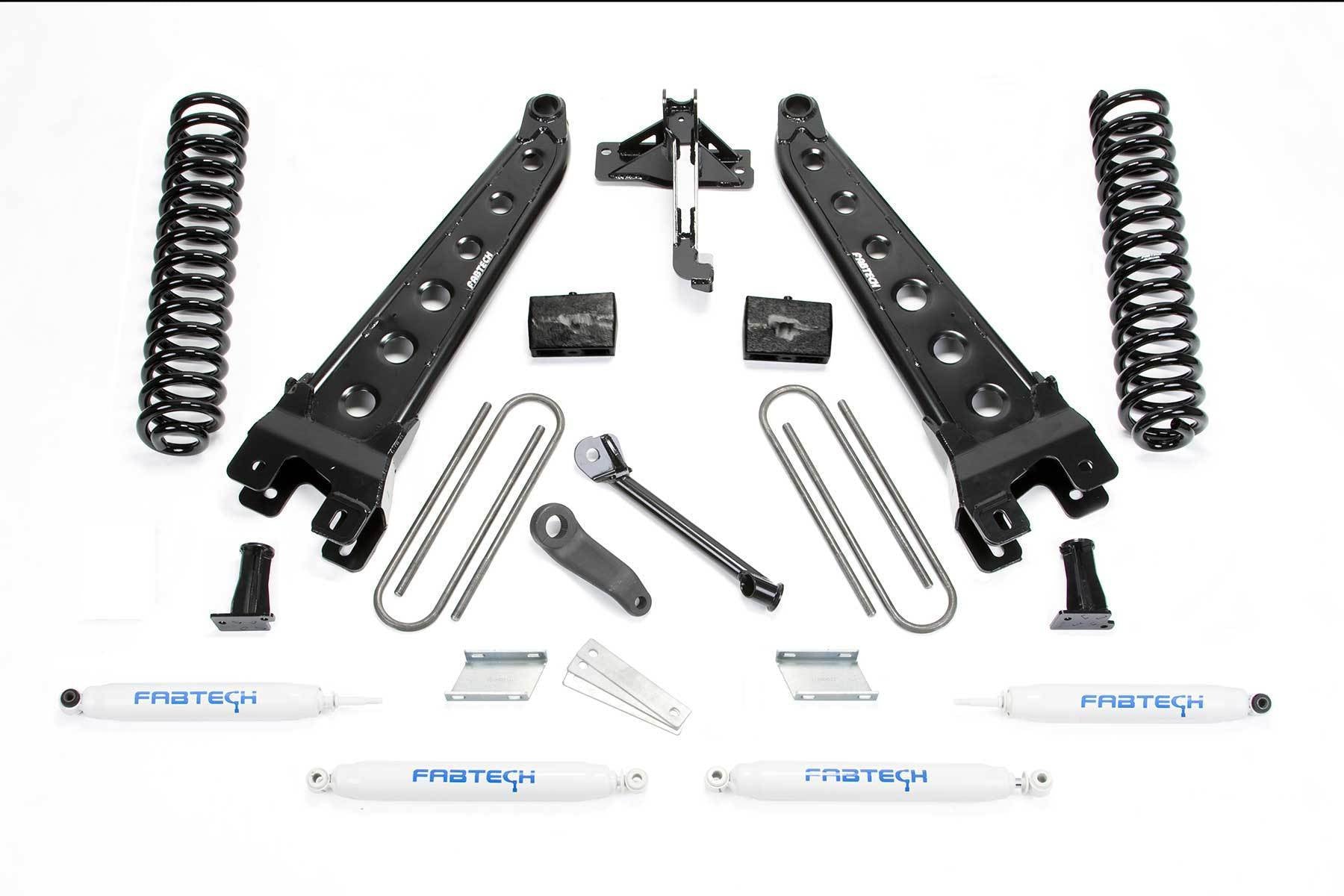 4" RAD ARM SYS W/COILS & PERF SHKS 17-19 FORD F250/F350 4WD GAS - 4" RAD ARM SYS W/COI - Fabtech - Texas Complete Truck Center