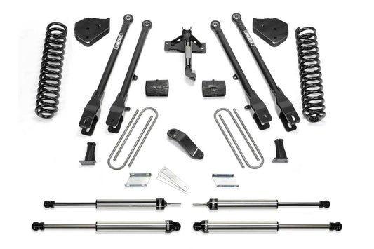 4" 4LINK SYS W/COILS & DLSS SHKS 17-19 FORD F250/F350 4WD GAS - 4" 4LINK SYS W/COILS - Fabtech - Texas Complete Truck Center
