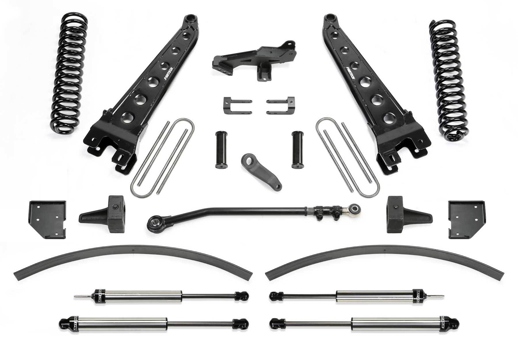 8" RAD ARM SYS W/COILS & DLSS SHKS 17-19 FORD F250/F350 4WD DIESEL - 8" RAD ARM SYS W/COI - Fabtech - Texas Complete Truck Center