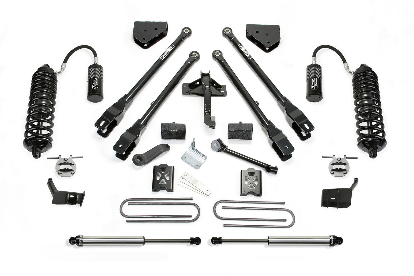 6" 4LINK SYS W/ 4.0 R/R & 2.25 2011-16 FORD F250 4WD - 6" 4LINK SYS W/ 4.0 - Fabtech - Texas Complete Truck Center