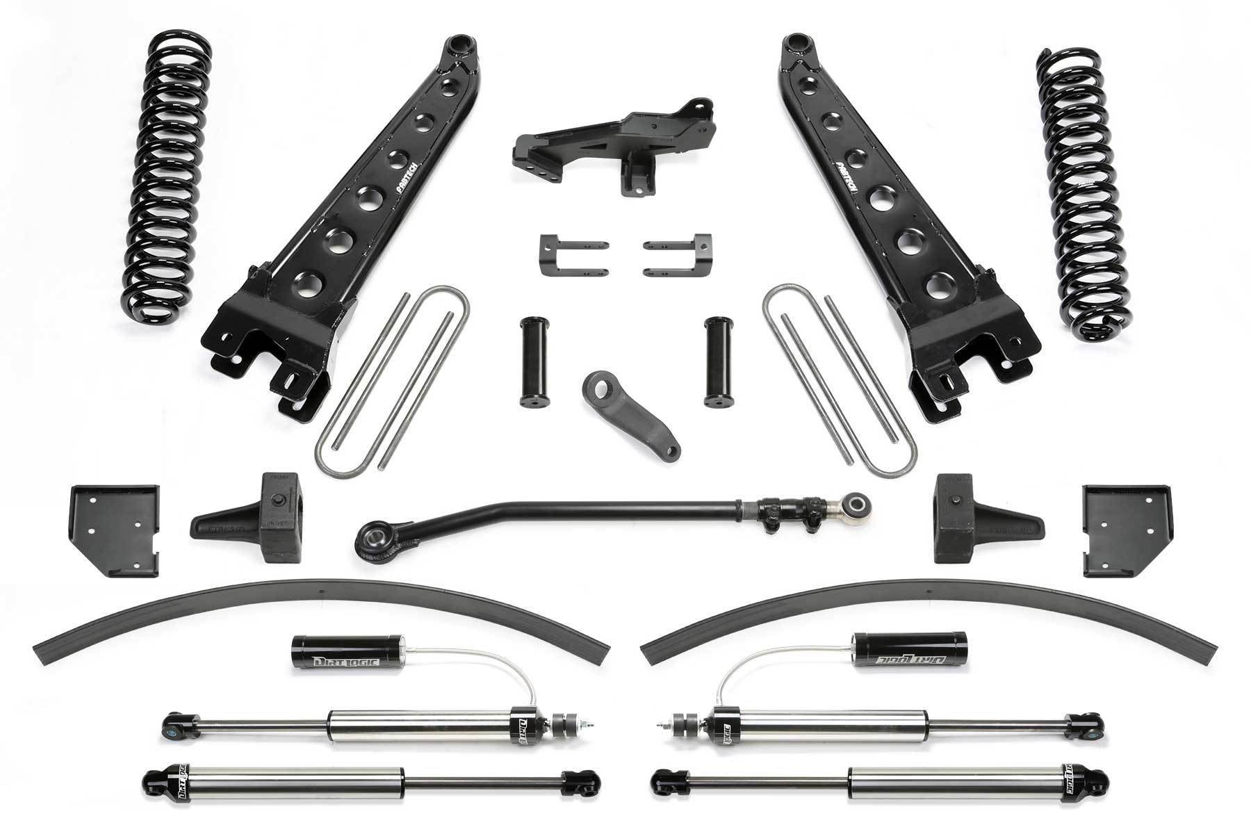 8" RAD ARM SYS W/COILS & DLSS RESI SHKS 17-19 FORD F250/F350 4WD DIESEL - 8" RAD ARM SYS W/COI - Fabtech - Texas Complete Truck Center