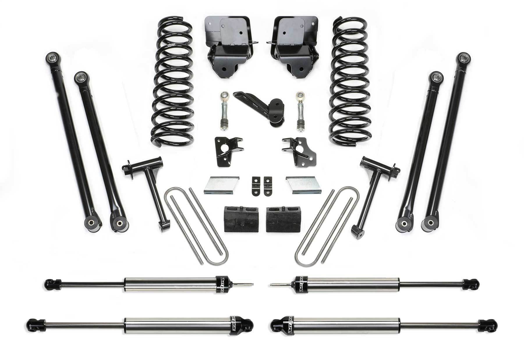 6" LONGARM KIT W/COILS & DLSS SHKS 09-13 DODGE 2500/3500 4WD W/DIESEL & AUTO - 6" LONGARM KIT W/COI - Fabtech - Texas Complete Truck Center