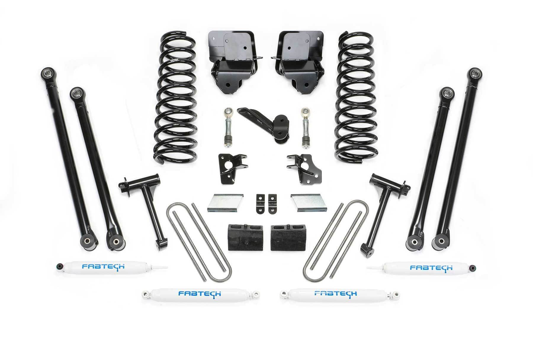 6" LONGARM KIT W/COILS & PERF SHKS 06-07 DODGE 2500 4WD W/5.9L DIESEL & AUTO - 6" LONGARM KIT W/COI - Fabtech - Texas Complete Truck Center