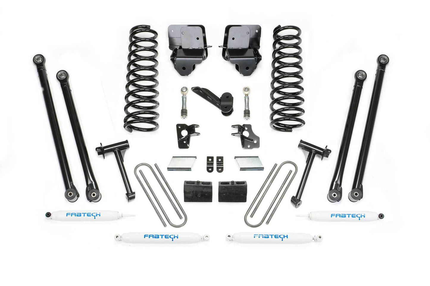 6" LONGARM KIT W/COILS & PERF SHKS 07-08 DODGE 2500 4WD W/6.7L DIESEL & AUTO - 6" LONGARM KIT W/COI - Fabtech - Texas Complete Truck Center