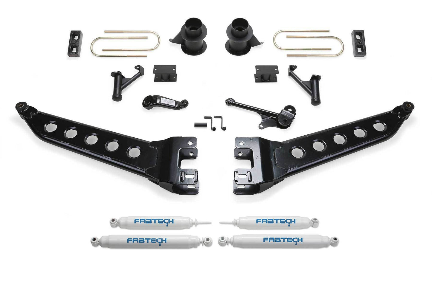 5" RADIUS ARM KIT W/PERF SHKS 2013-18 RAM 3500 4WD W/ FACTORY RADIUS ARMS - 5" RADIUS ARM KIT W/ - Fabtech - Texas Complete Truck Center