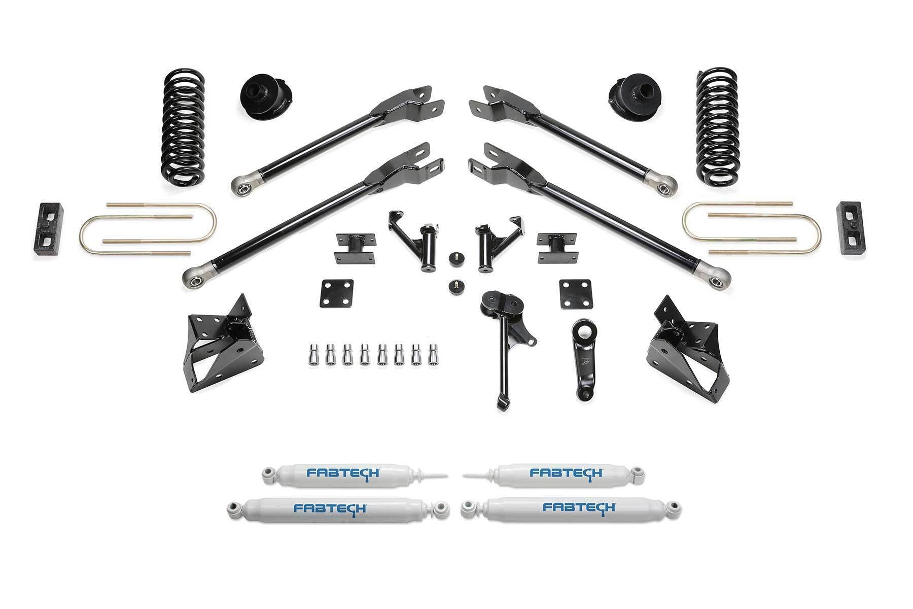 5" 4LINK KIT W/ PERF SHOCKS 2013-18 RAM 3500 4WD - 5" 4LINK KIT W/ PERF - Fabtech - Texas Complete Truck Center