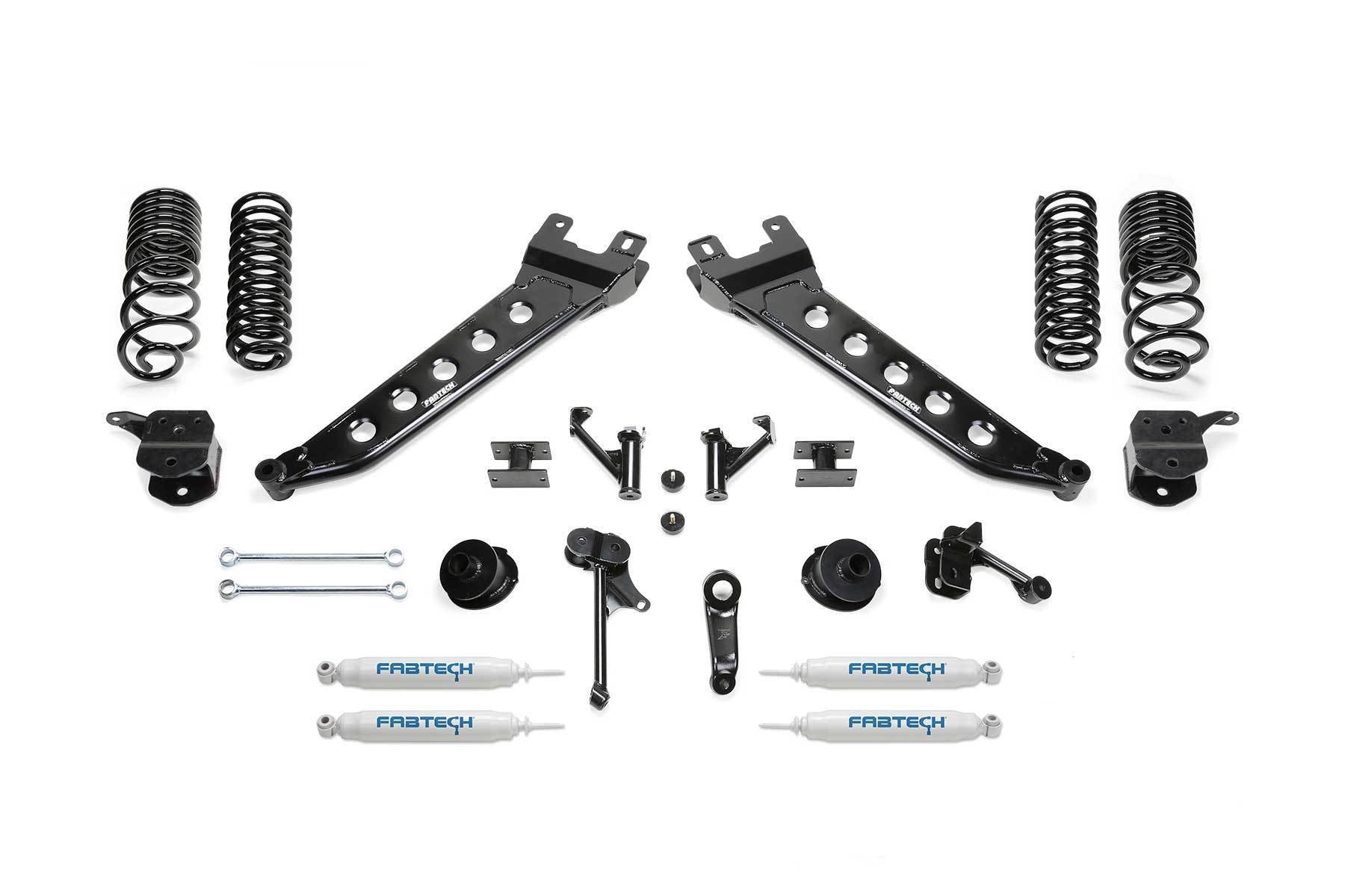 7" RADIUS ARM KIT W/ PERF SHKS 2014-18 RAM 2500 4WD - 7" RADIUS ARM KIT W/ - Fabtech - Texas Complete Truck Center