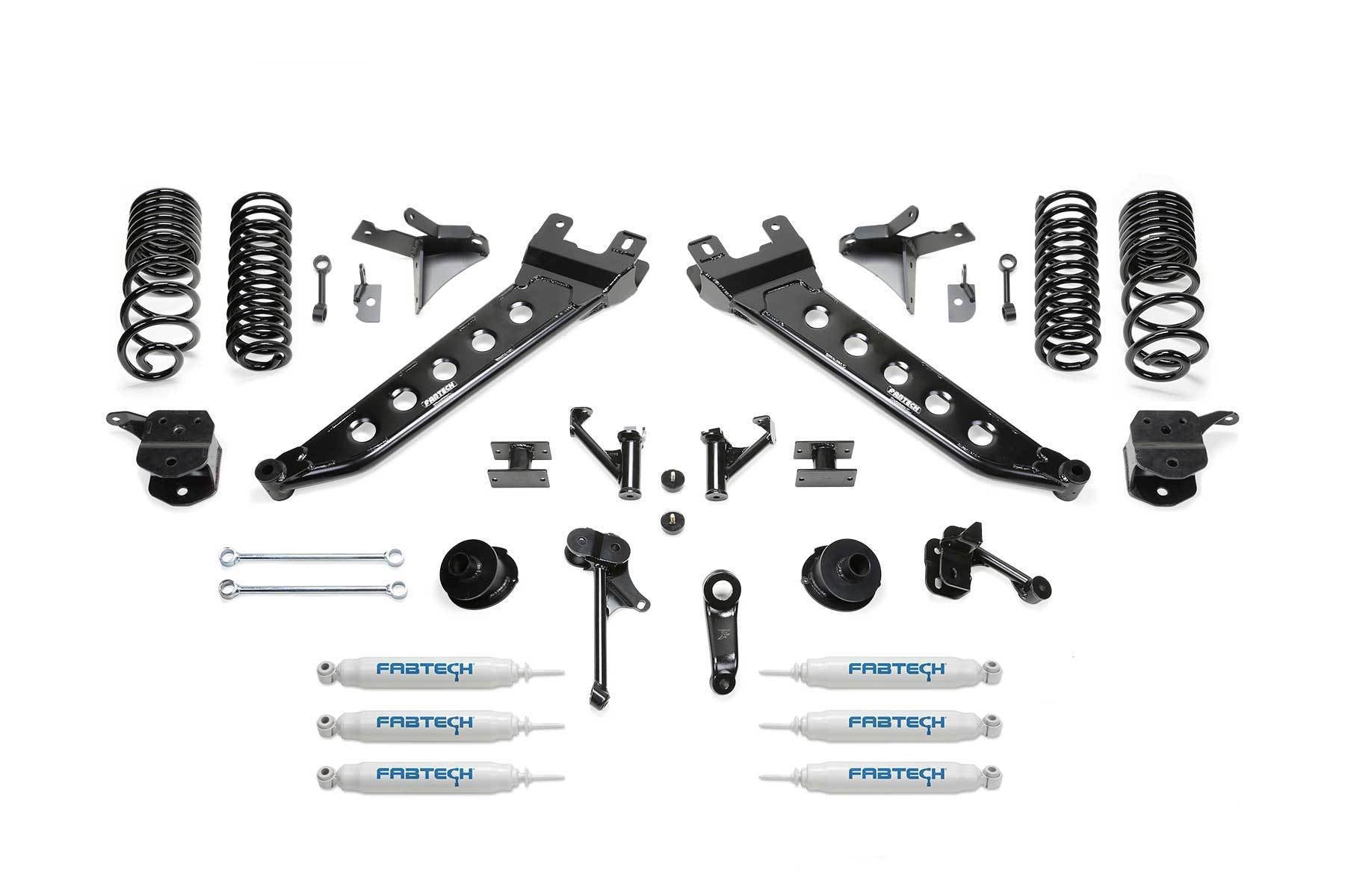 7" RADIUS ARM KIT W/ DUAL PERF SHKS 2014-18 RAM 2500 4WD - 7" RADIUS ARM KIT W/ - Fabtech - Texas Complete Truck Center