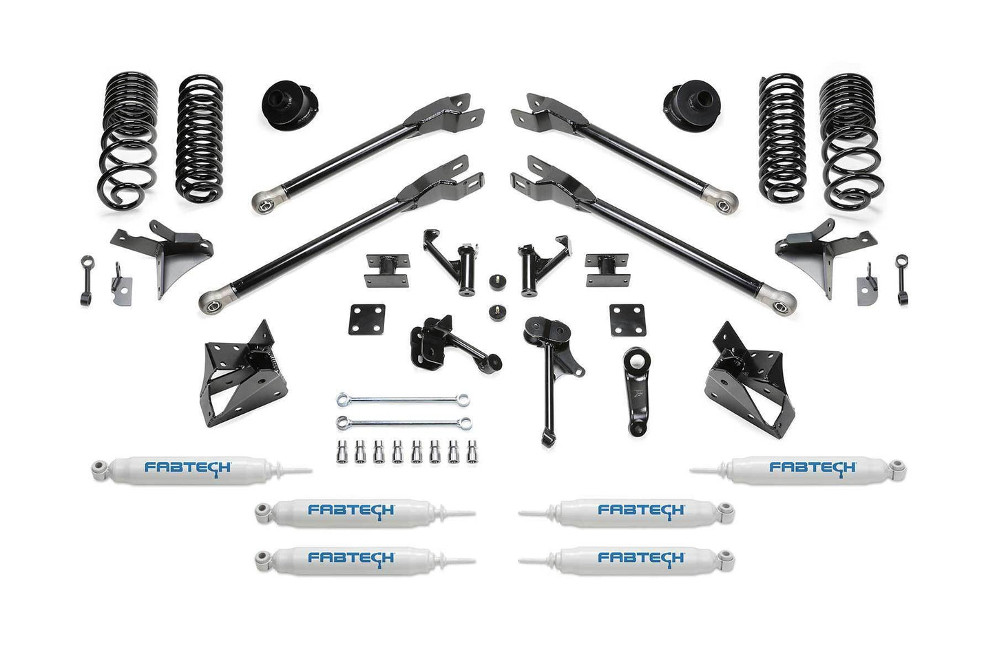 7" 4LINK KIT W/DUAL PERF SHKS 2014-18 RAM 2500 4WD - 7" 4LINK KIT W/DUAL - Fabtech - Texas Complete Truck Center