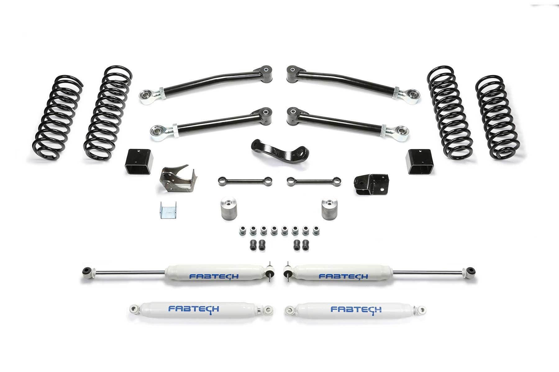 3" TRAIL W/ PERF SHOCKS 2007-18 JEEP JK 2-DOOR - 3" TRAIL W/ PERF SHO - Fabtech - Texas Complete Truck Center