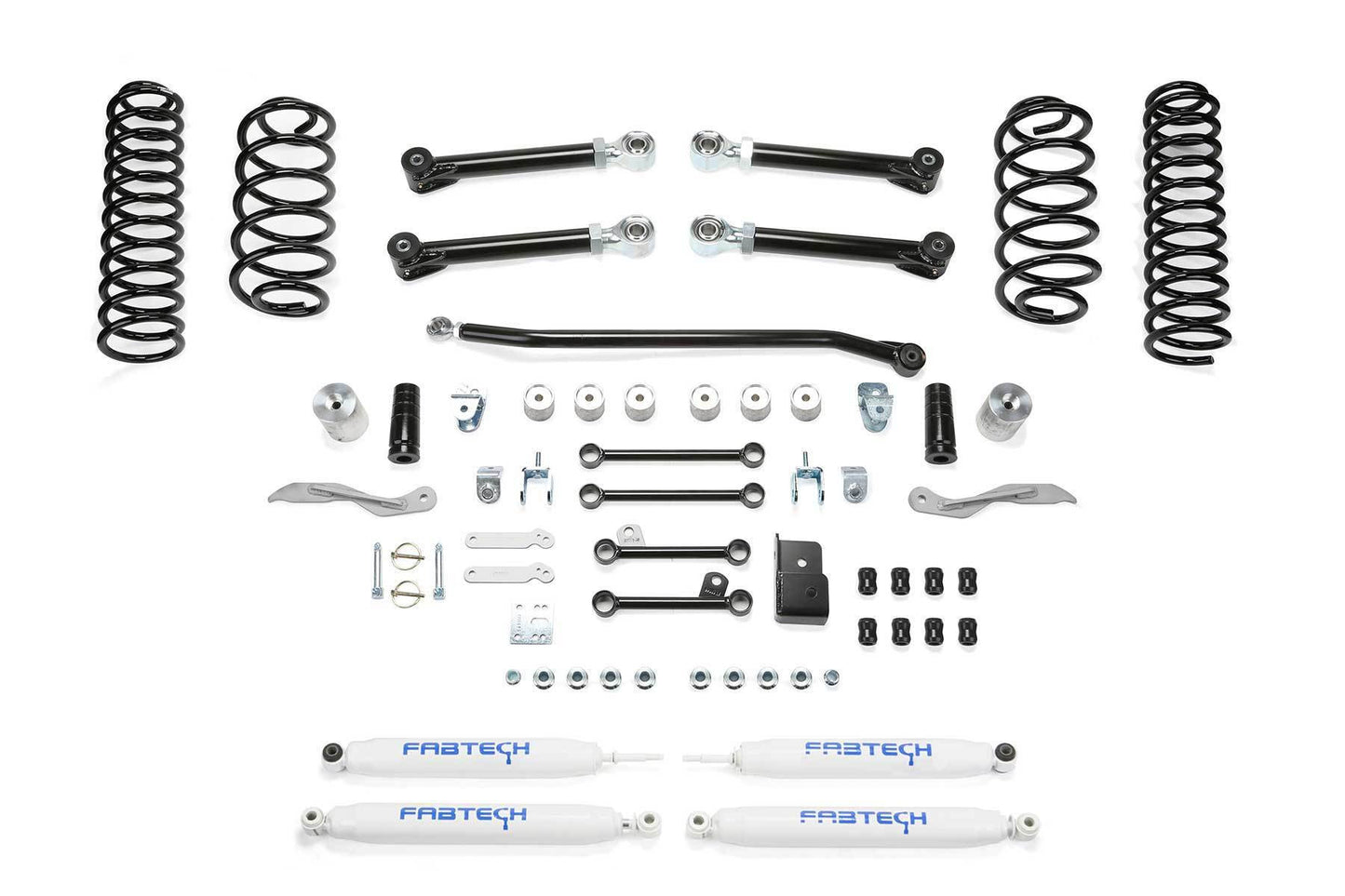 4" TRAIL II SYS W/PERF SHKS 97-06 JEEP TJ ALL MODELS 4WD / LJ UNLMTD ALL MODELS - 4" TRAIL II SYS W/PE - Fabtech - Texas Complete Truck Center