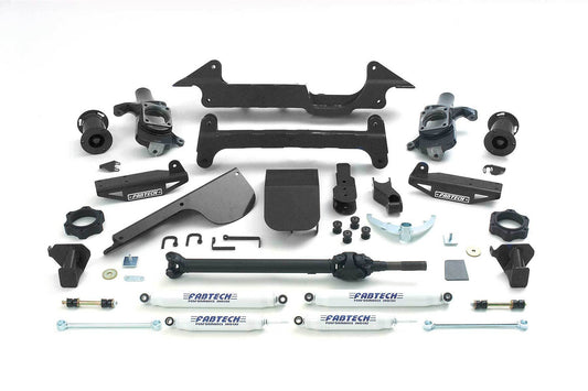 6" PERF SYS W/PERF SHKS 03-05 HUMMER H2 SUV/SUT 4WD W/RR AIR BAGS - 6" PERF SYS W/PERF S - Fabtech - Texas Complete Truck Center